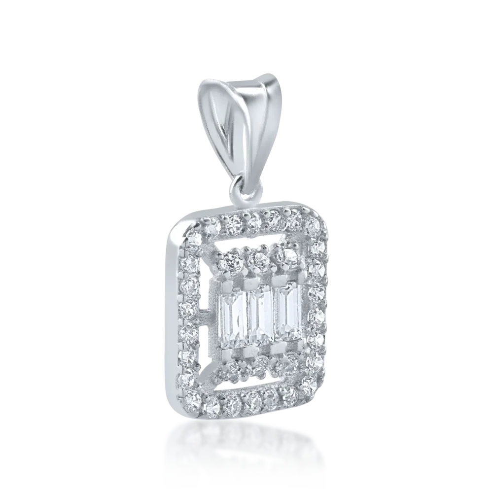 Pandantiv din aur alb - imagine 2