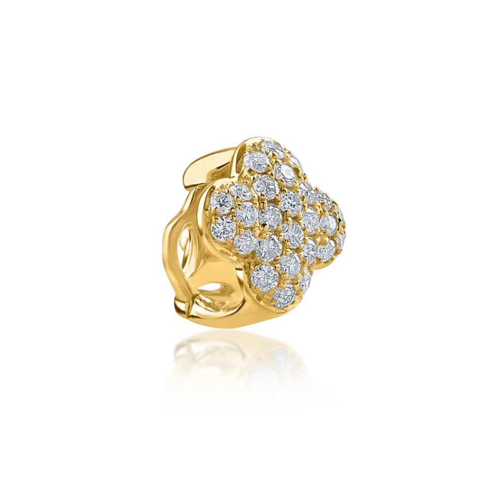 Pandantiv din aur galben cu diamante de 0.17ct - imagine 2