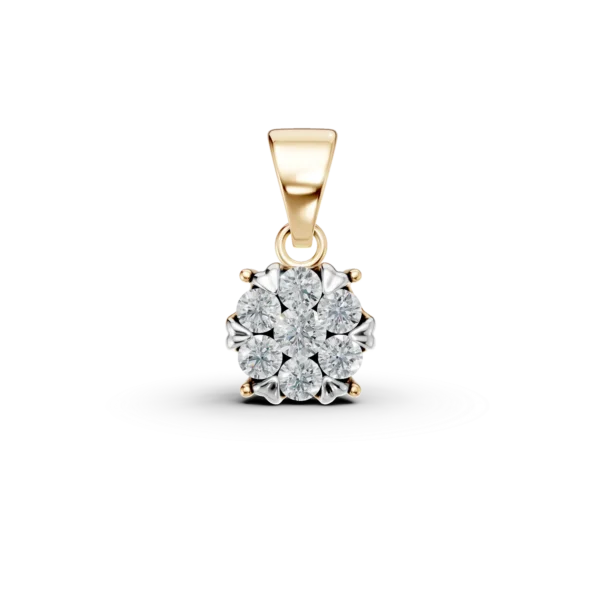 Pandantiv din aur galben cu diamante de 0.2ct