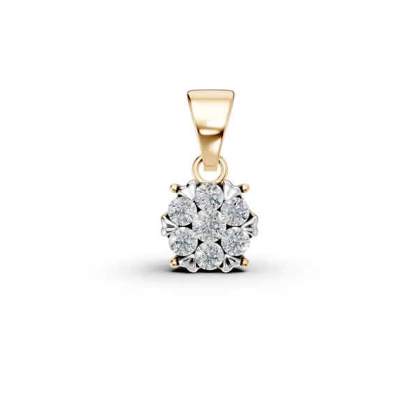 Pandantiv din aur galben cu diamante de 0.2ct