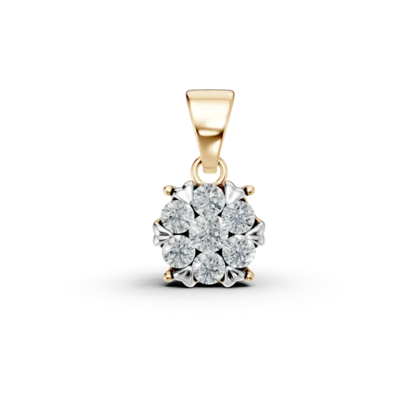 Pandantiv din aur galben cu diamante de 0.3ct