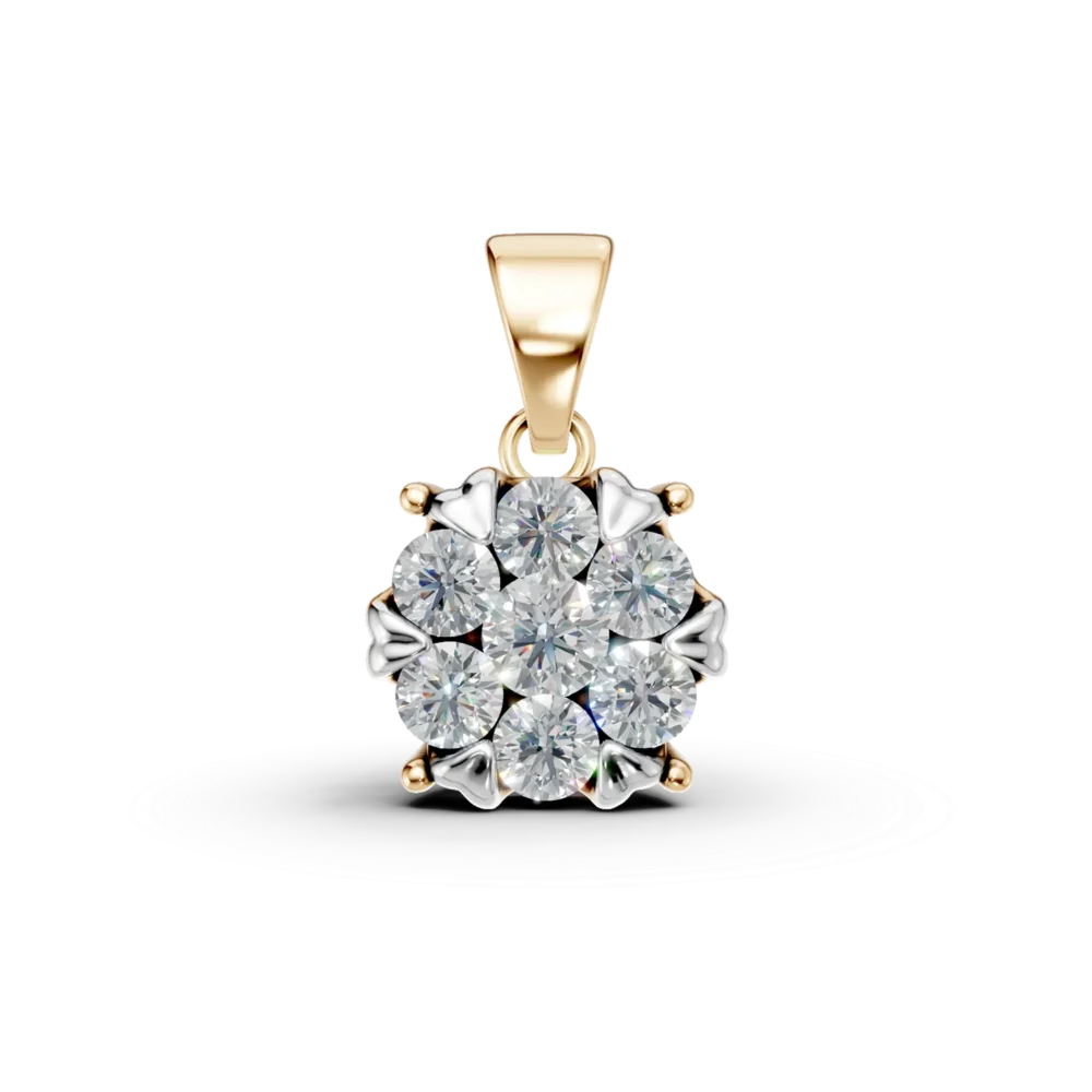 Pandantiv din aur galben cu diamante de 0.5ct