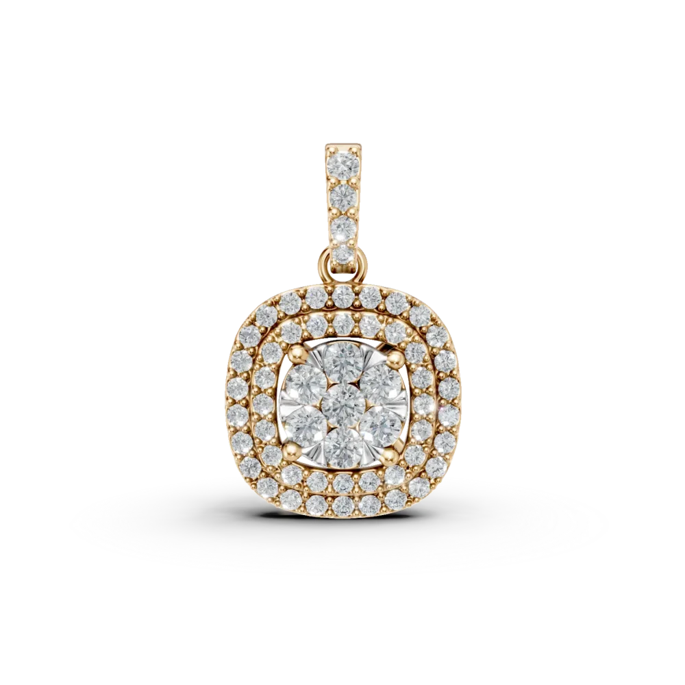 Pandantiv din aur galben cu diamante de 0.7ct