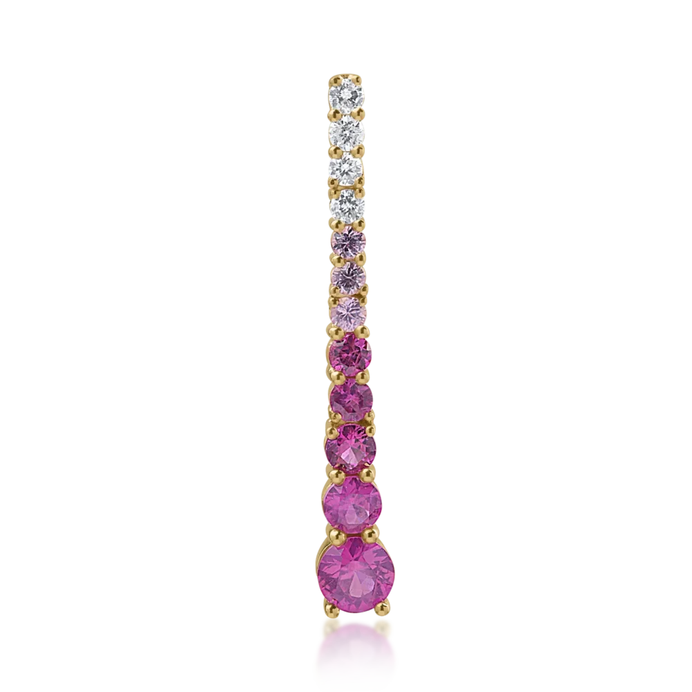 Pandantiv din aur galben cu pietre pretioase de 1.29ct