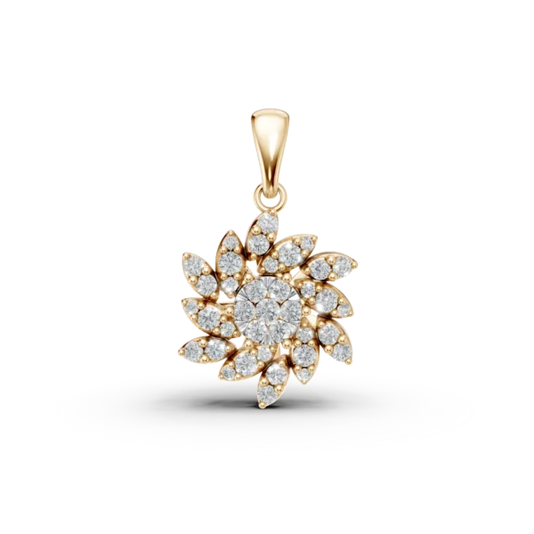 Pandantiv din aur galben cu diamante de 0.51ct