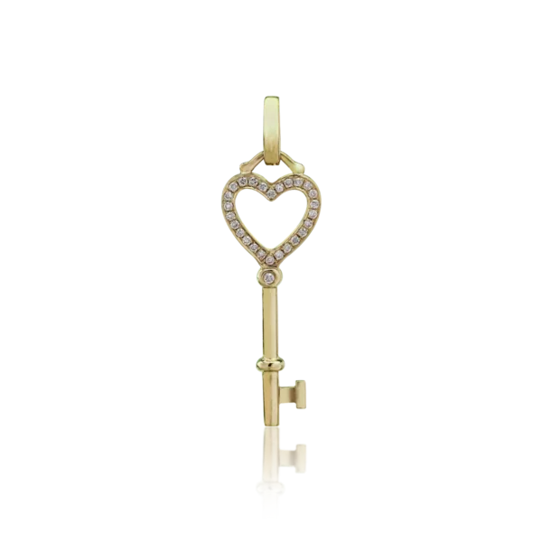 Pandantiv din aur galben cu diamante de 0.08ct