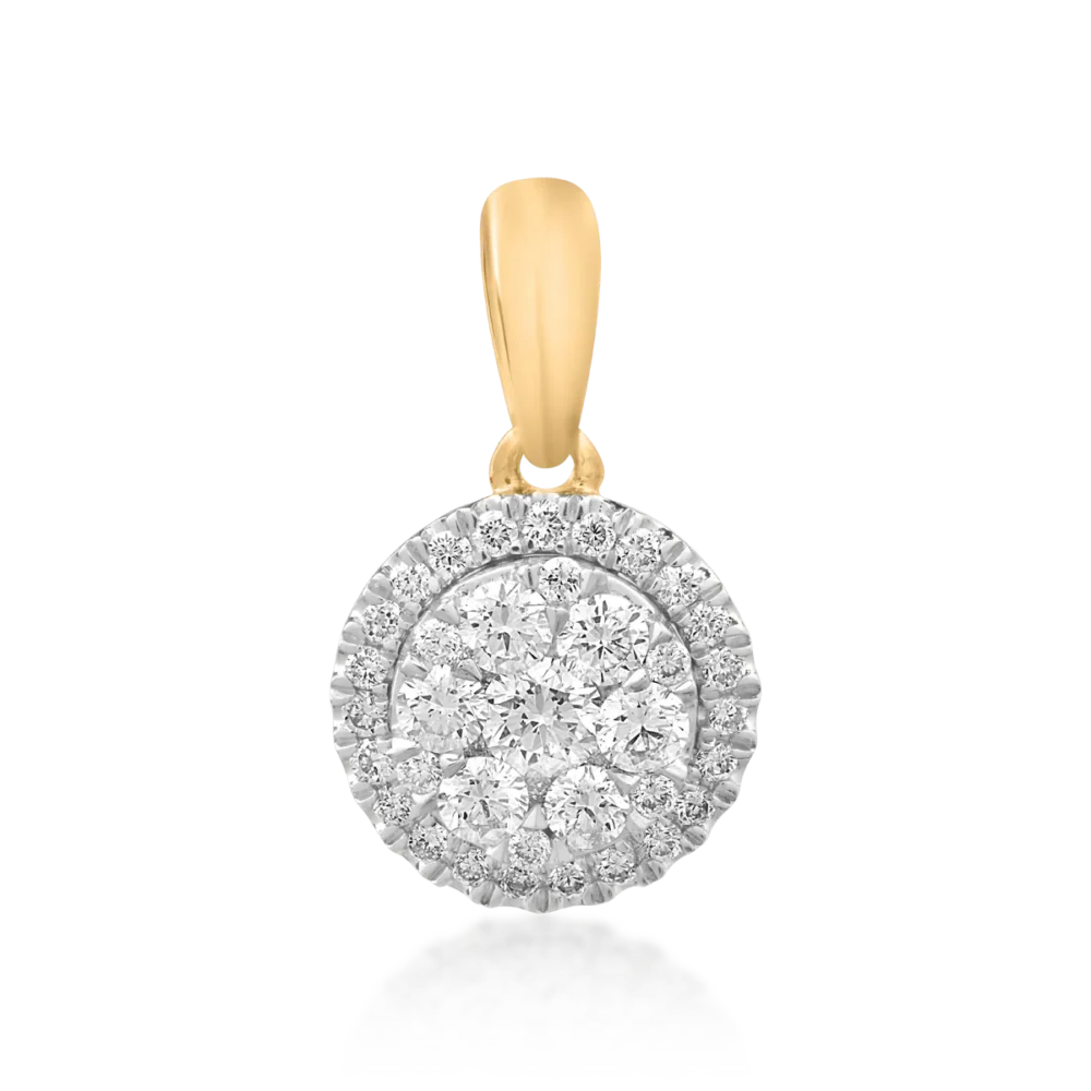 Pandantiv din aur galben cu diamante de 0.324ct