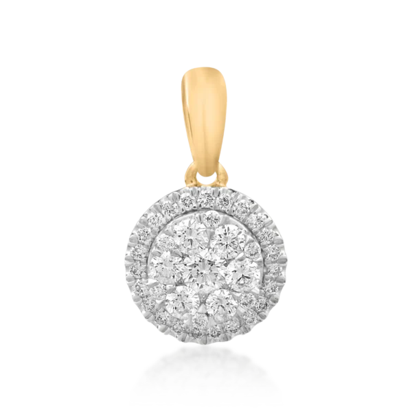 Pandantiv din aur galben cu diamante de 0.324ct