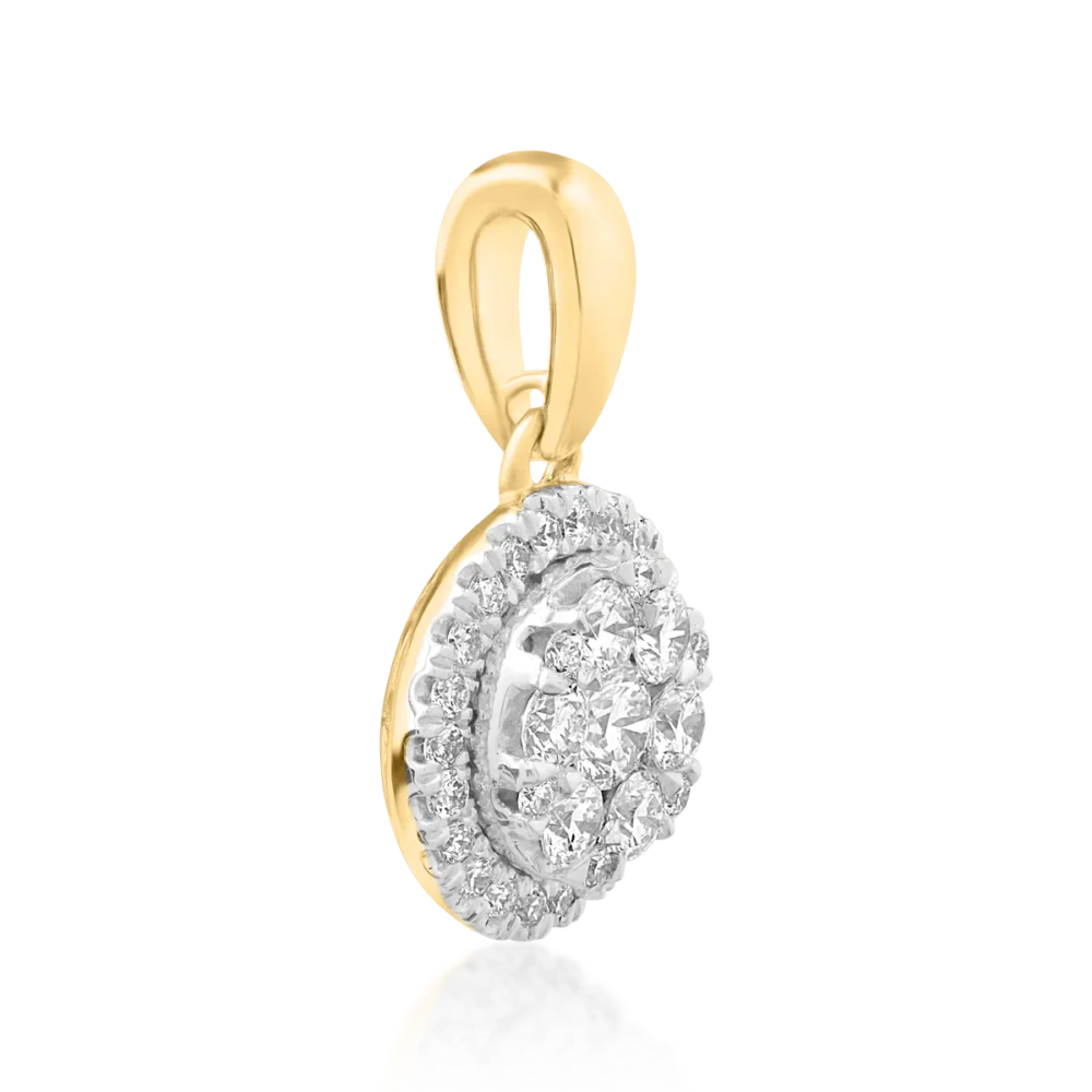 Pandantiv din aur galben cu diamante de 0.324ct - imagine 2