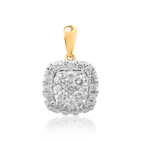Pandantiv din aur galben cu diamante de 0.3ct