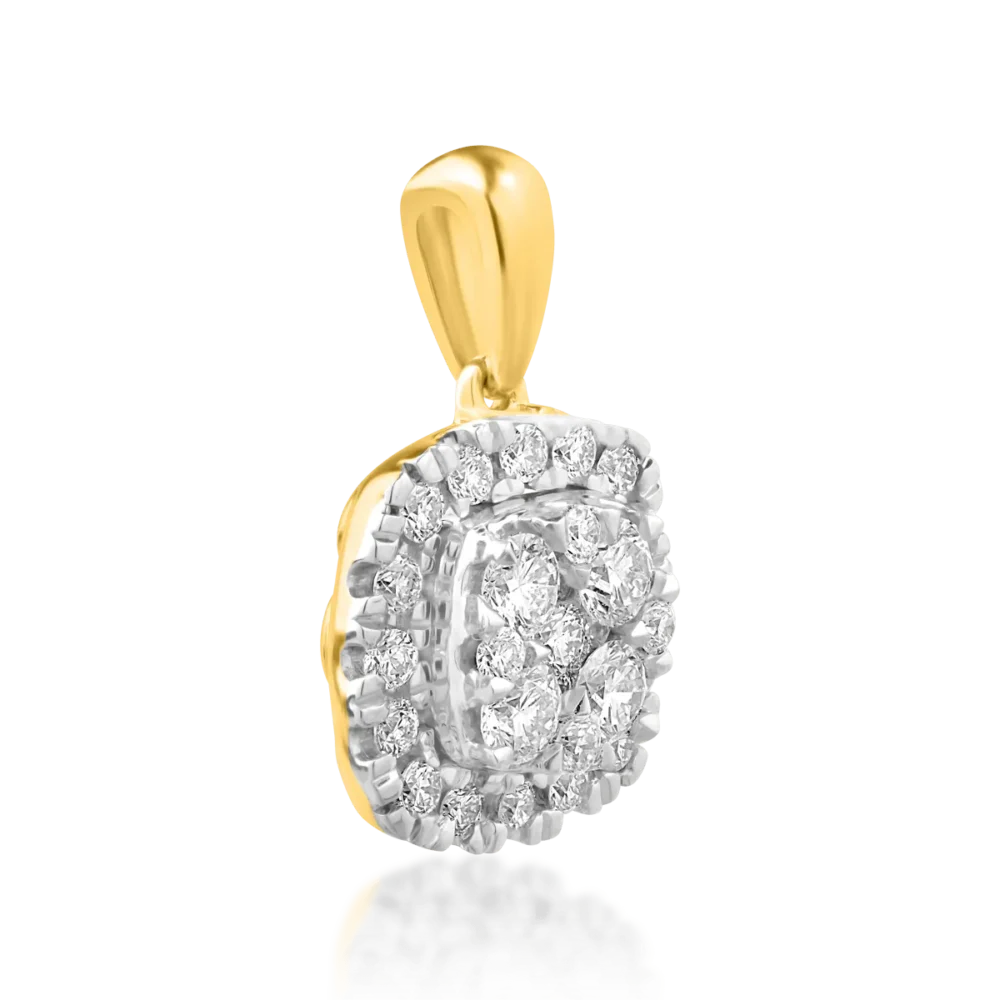 Pandantiv din aur galben cu diamante de 0.3ct - imagine 2