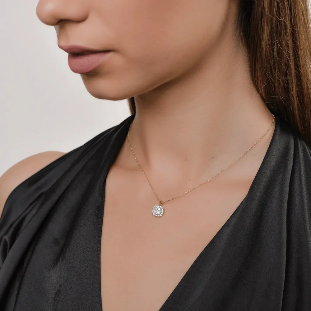 Pandantiv din aur galben cu diamante de 0.3ct - imagine 4