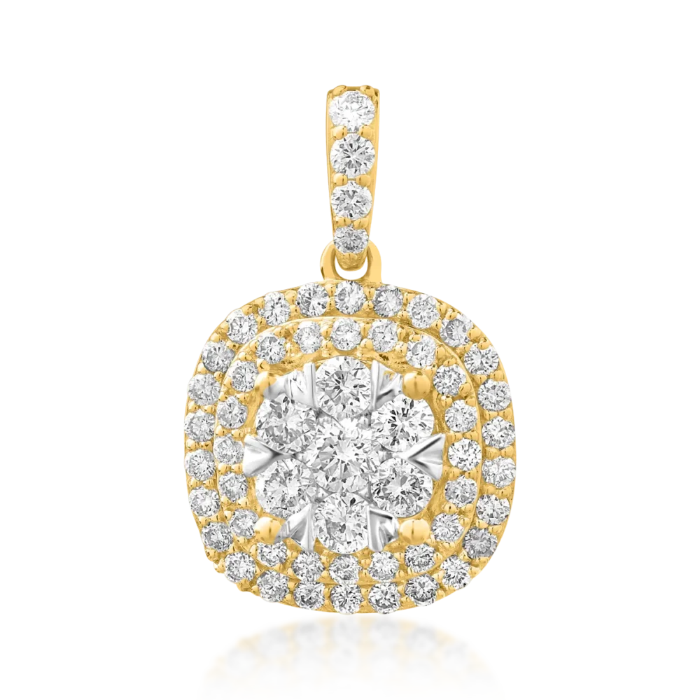 Pandantiv din aur galben cu diamante de 0.5ct