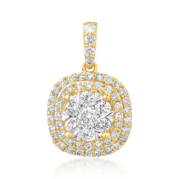 Pandantiv din aur galben cu diamante de 0.5ct