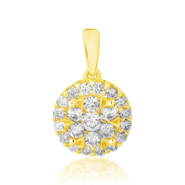 Pandantiv din aur galben cu diamante de 0.5ct