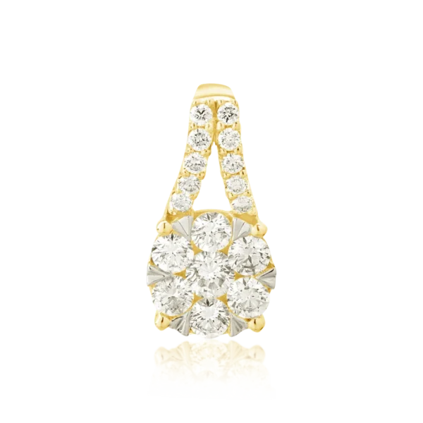 Pandantiv din aur galben cu diamante de 0.75ct