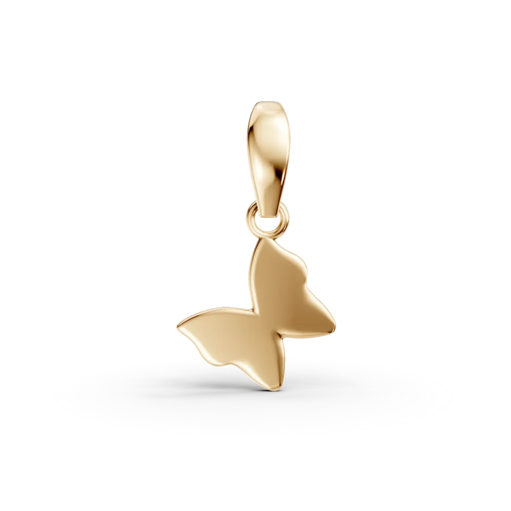 Pandantiv fluture din aur galben