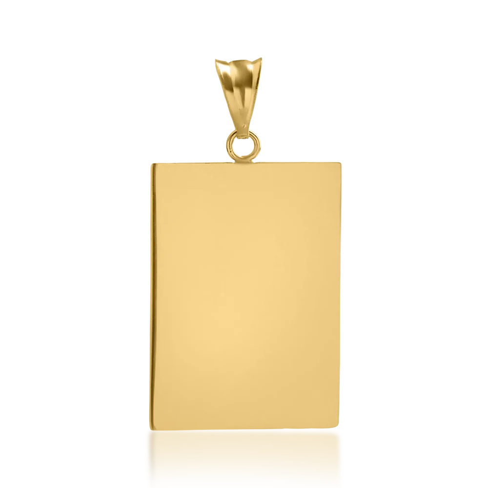 Pandantiv geometric din aur galben