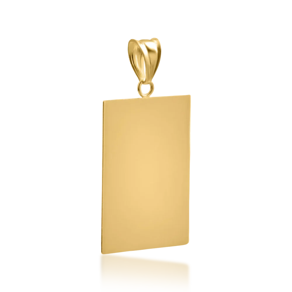 Pandantiv geometric din aur galben - imagine 2