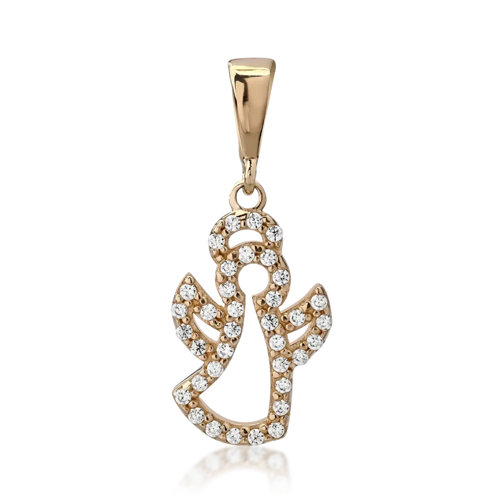 Pandantiv ingeras din aur galben