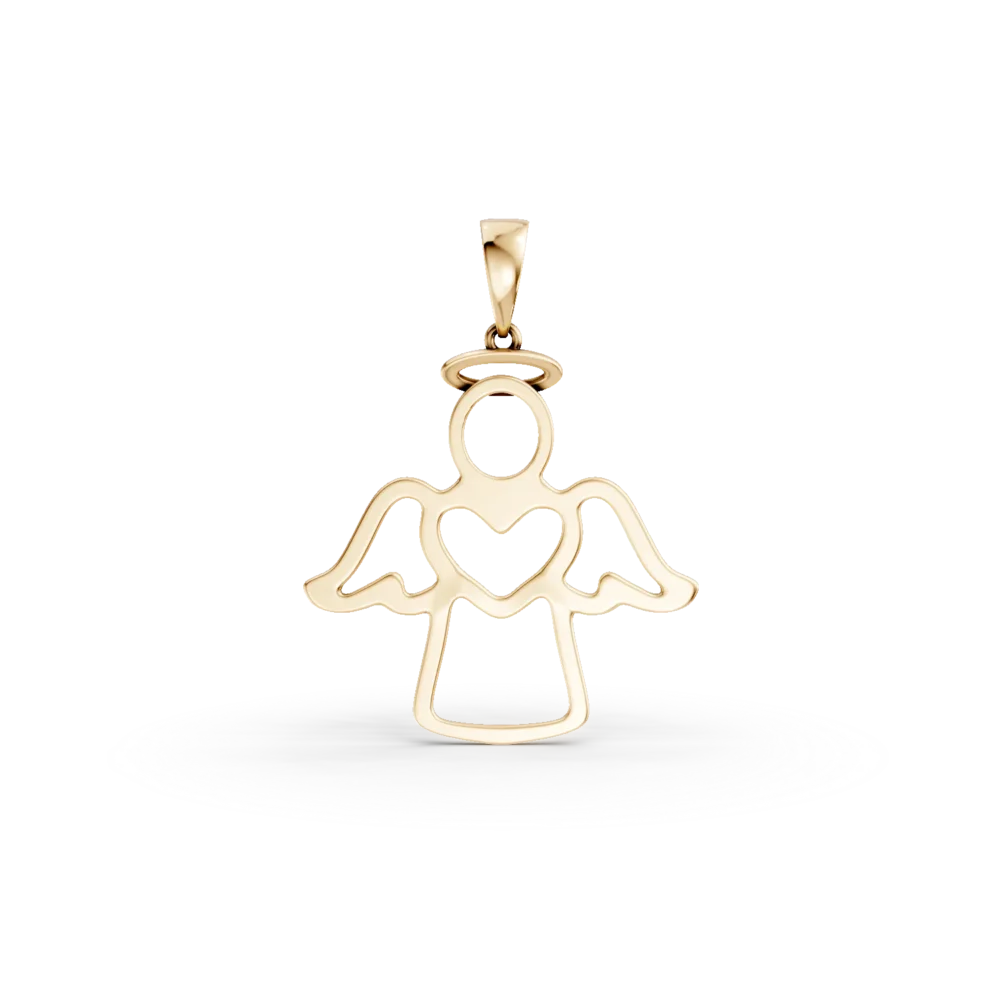 Pandantiv ingeras din aur galben