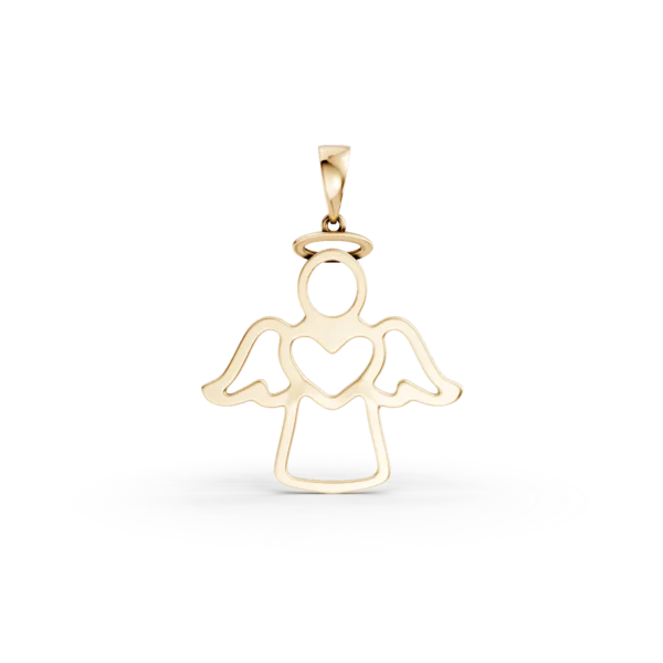 Pandantiv ingeras din aur galben