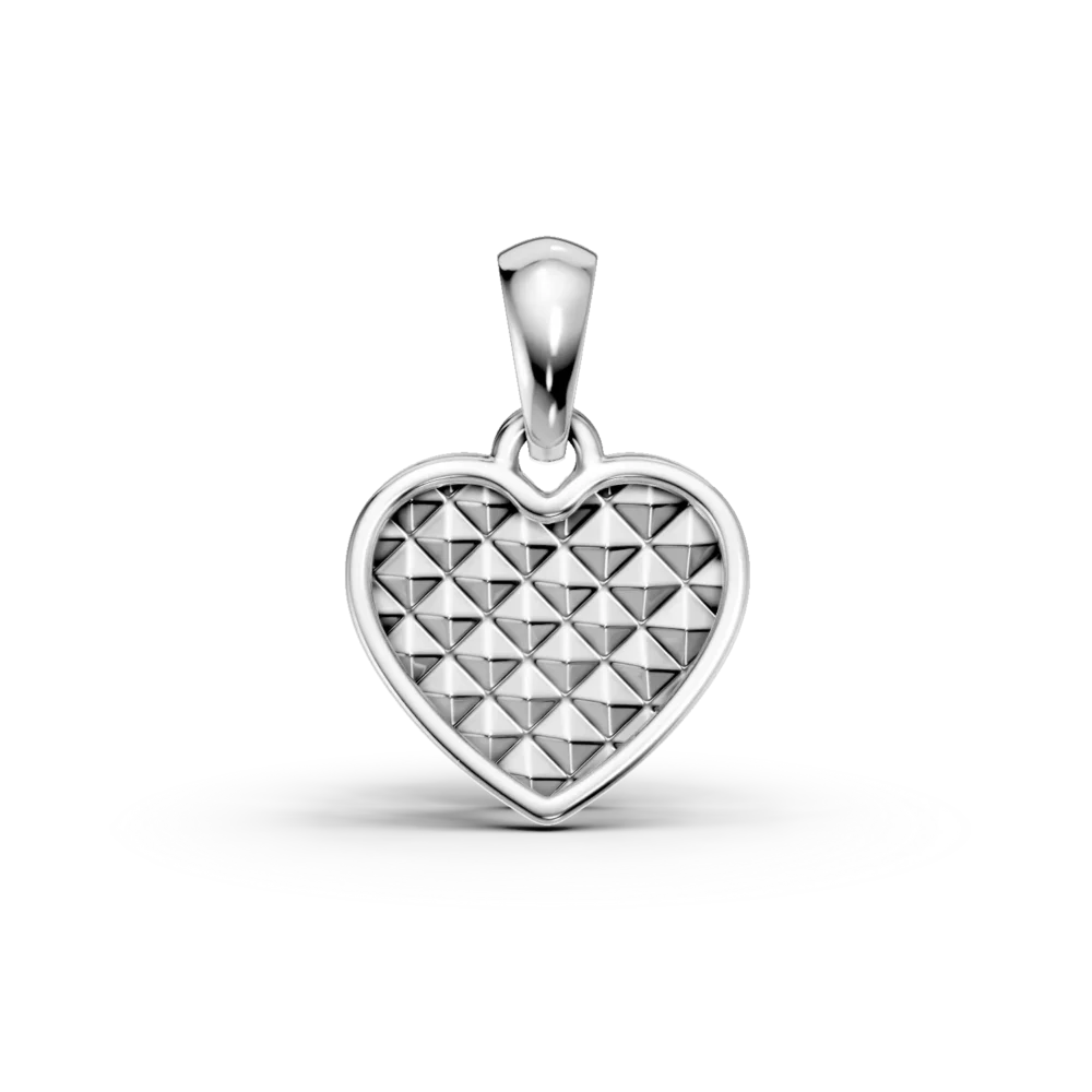 Pandantiv inima din aur alb