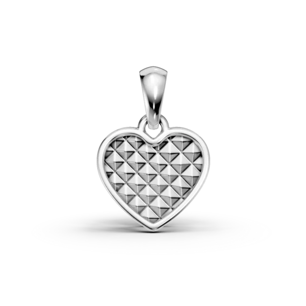 Pandantiv inima din aur alb