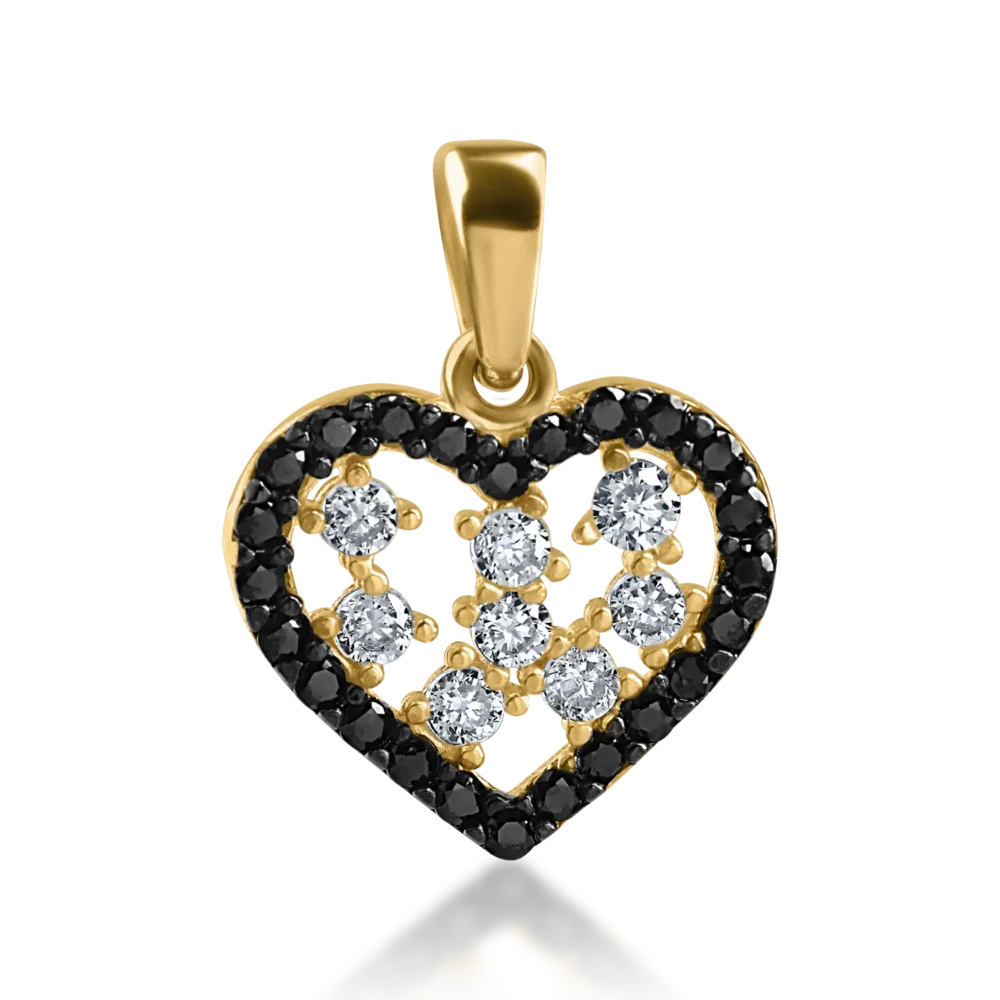 Pandantiv inima din aur galben