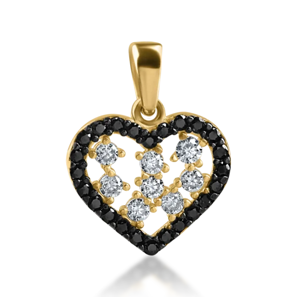 Pandantiv inima din aur galben