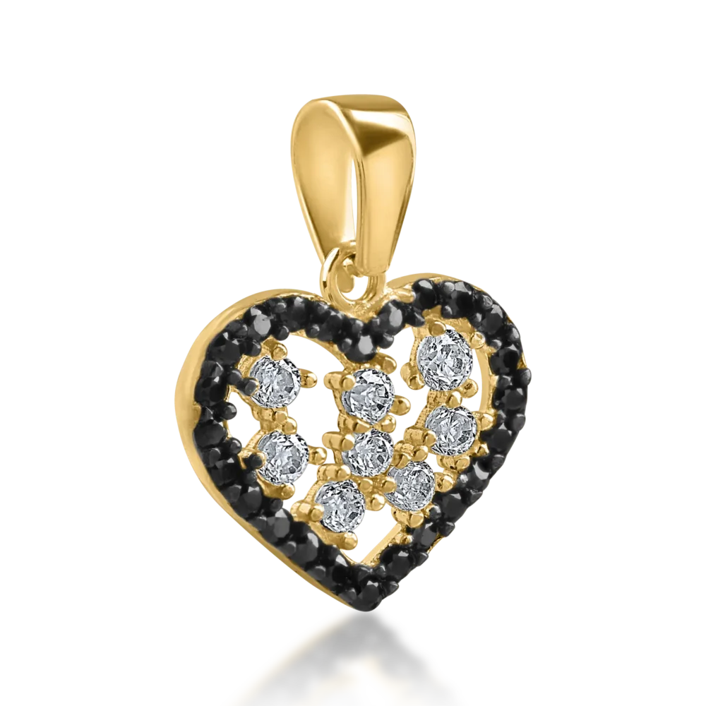 Pandantiv inima din aur galben - imagine 2