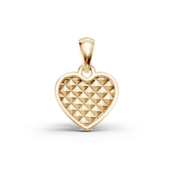 Pandantiv inima din aur galben
