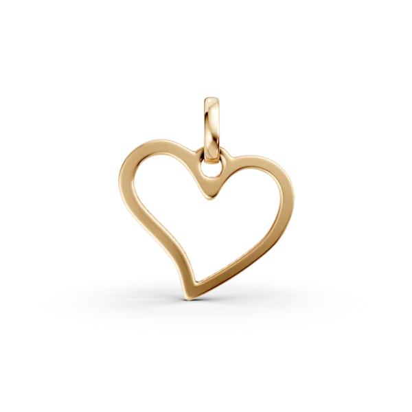 Pandantiv inima din aur galben