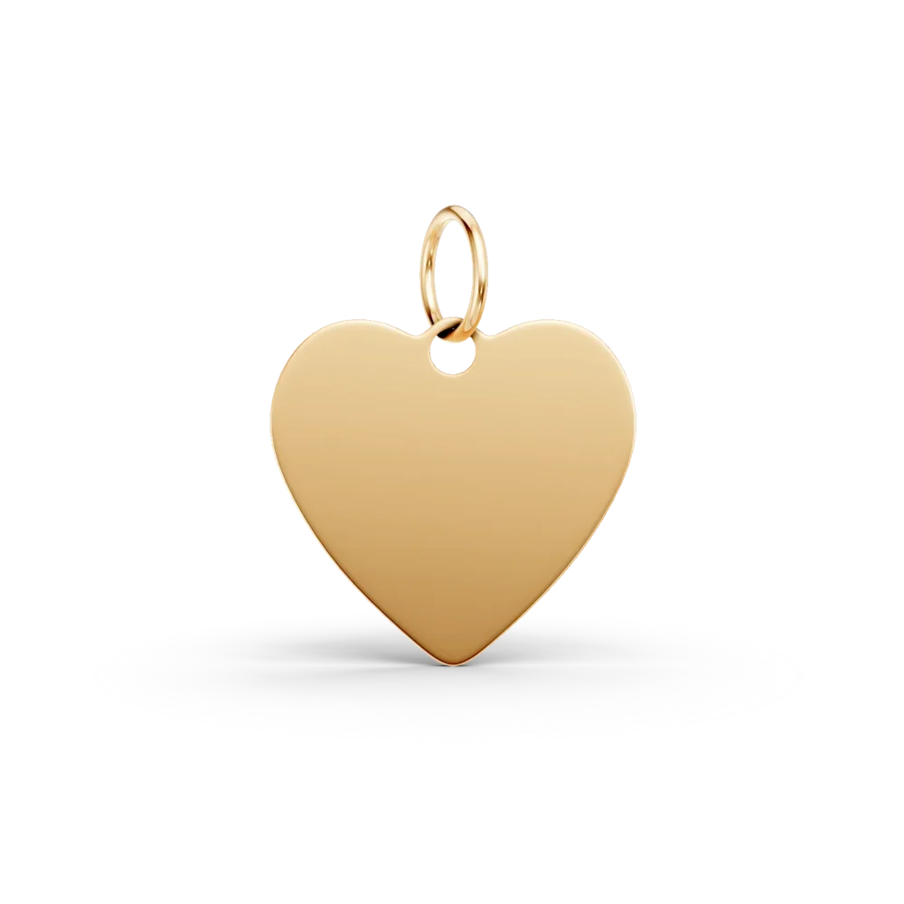 Pandantiv inima din aur galben