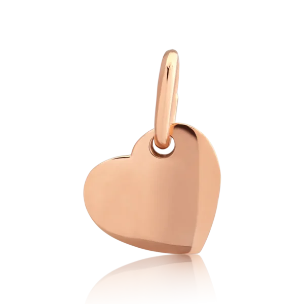 Pandantiv inima din aur roz
