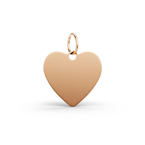 Pandantiv inima din aur roz