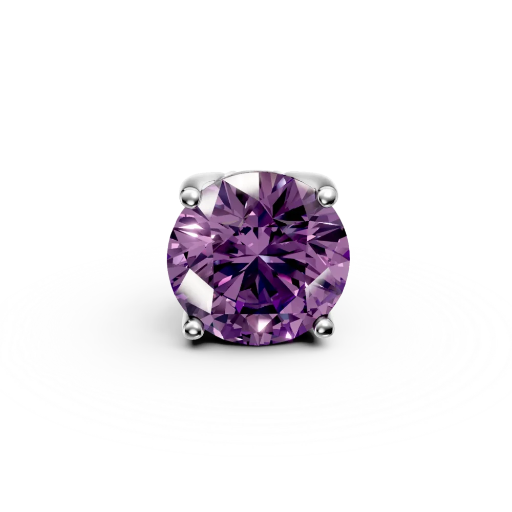 Pandantiv pentru bratara tennis din aur alb cu ametist de 1.8ct