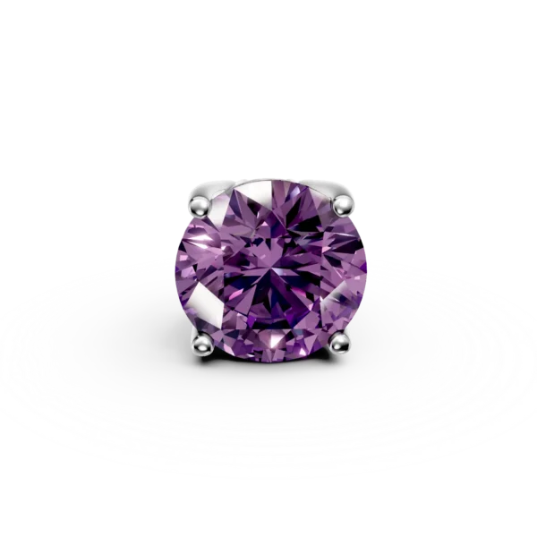 Pandantiv pentru bratara tennis din aur alb cu ametist de 1.8ct