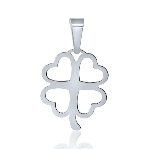 Pandantiv trifoi din aur alb