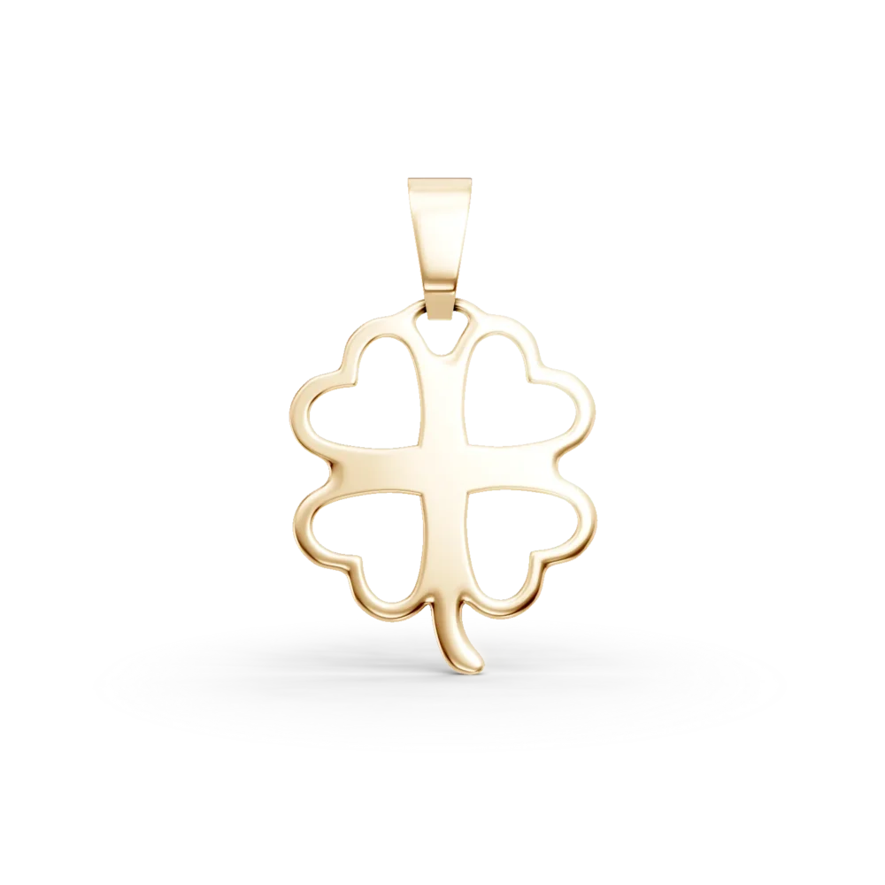 Pandantiv trifoi din aur galben