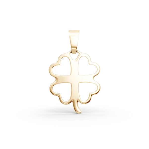 Pandantiv trifoi din aur galben