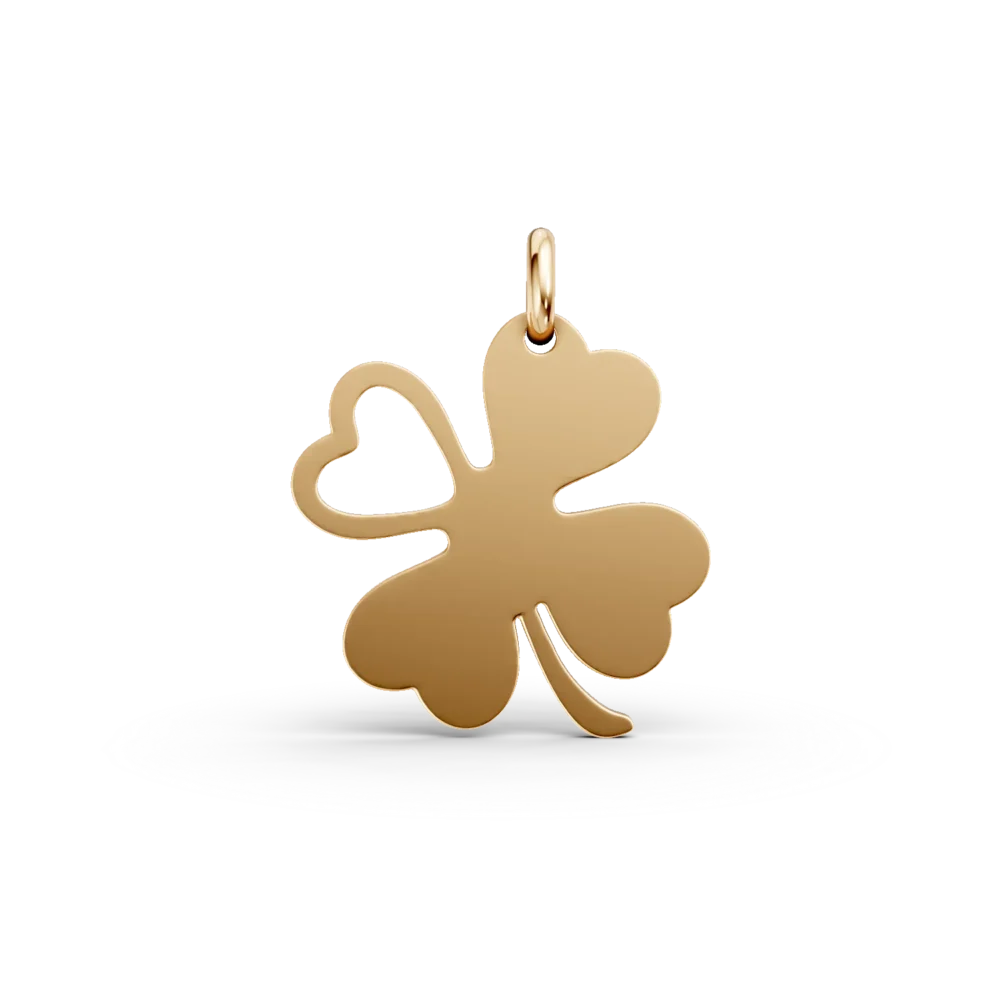 Pandantiv trifoi din aur galben