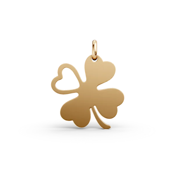 Pandantiv trifoi din aur galben