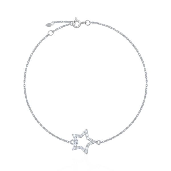 Bratara din aur alb cu diamante de 0.05ct