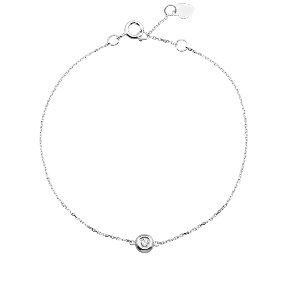 Bratara din aur alb cu diamant de 0.036ct