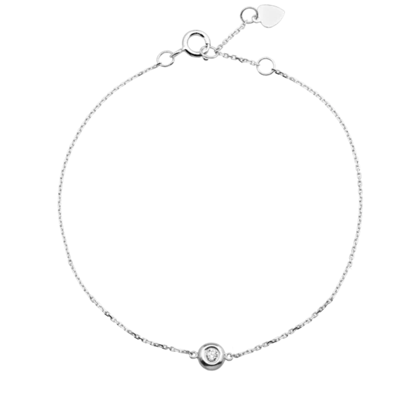 Bratara din aur alb cu diamant de 0.036ct