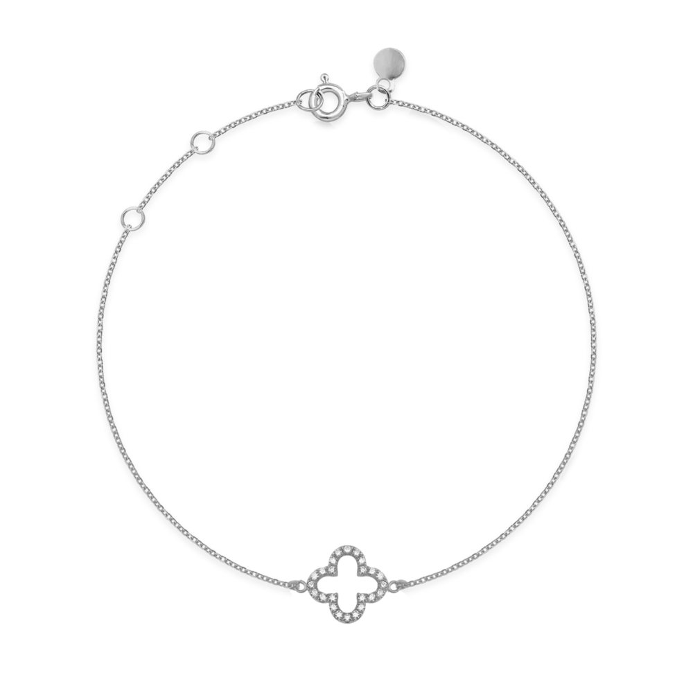 Bratara din aur alb cu diamante de 0.039ct