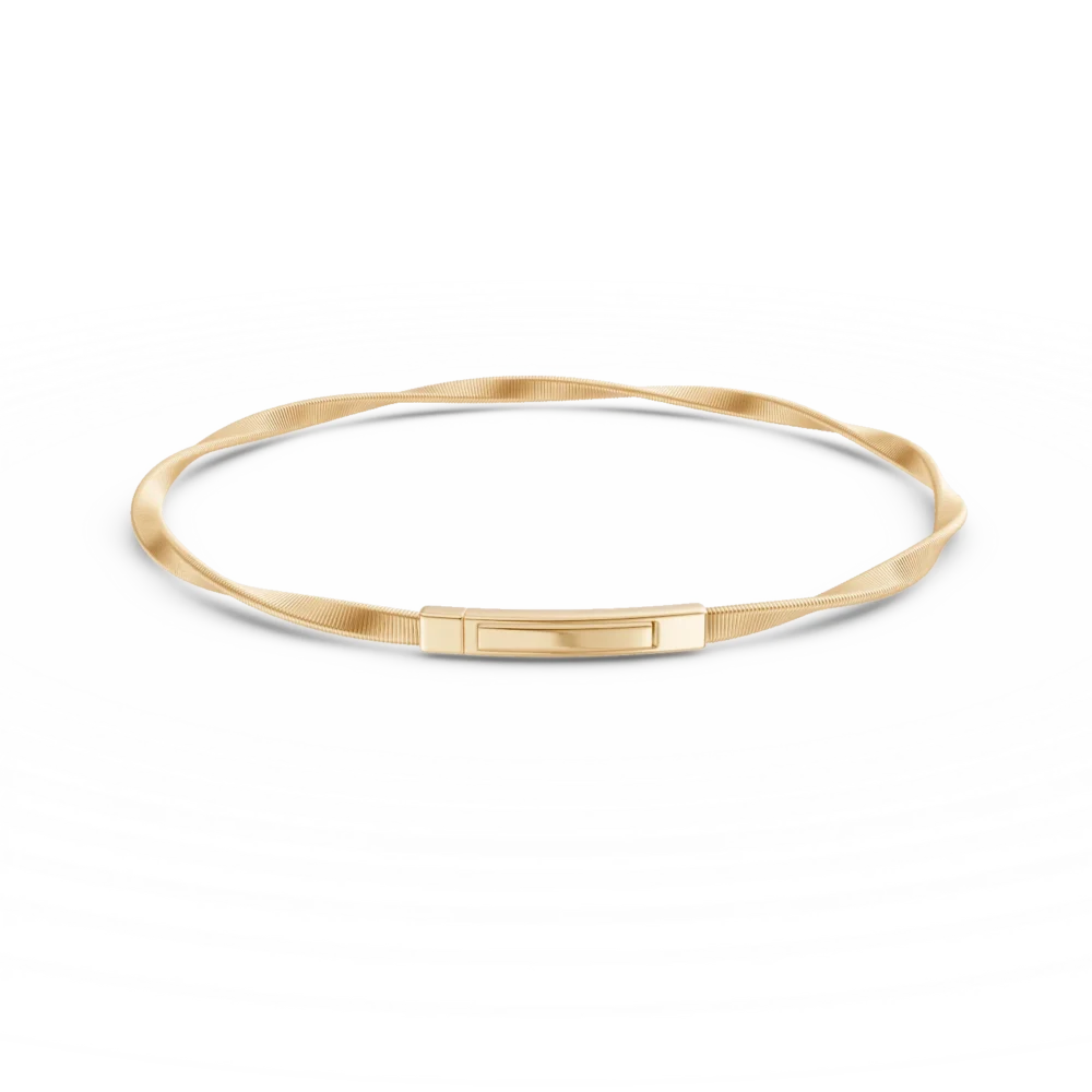 Bratara minimalista din aur galben