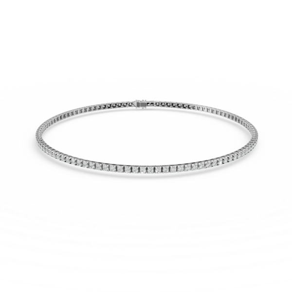 Bratara tennis din aur alb cu diamante de 0.5ct