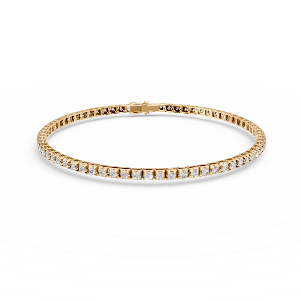 Bratara tennis din aur galben cu diamante de 1ct